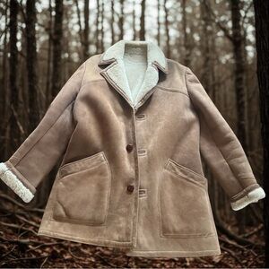 Vintage Sawyer of Napa Men’s Tan Shearling Coat